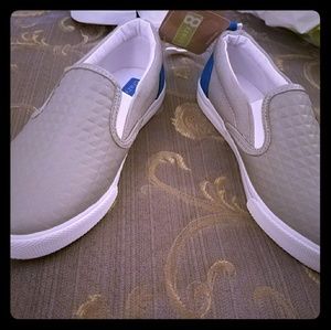 Boys Gray and Royal Blue Sneakers